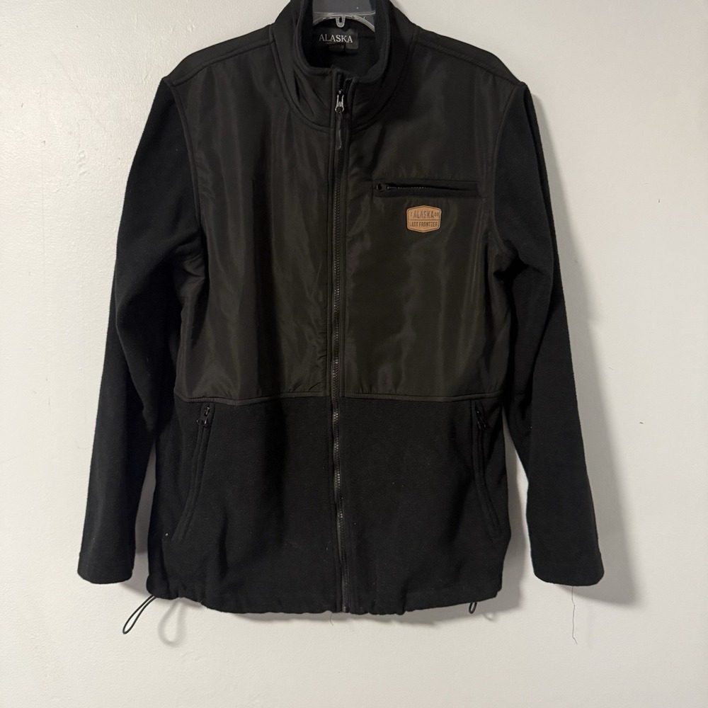 Alaska Last Frontier Black Full-Zip Fleece Jacket Men's‎ M